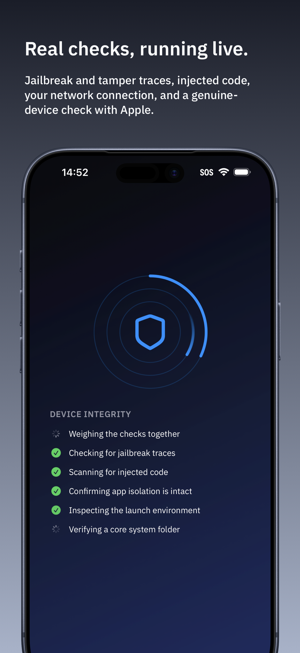 Lunar Defense Managed — real checks, running live
